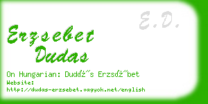 erzsebet dudas business card